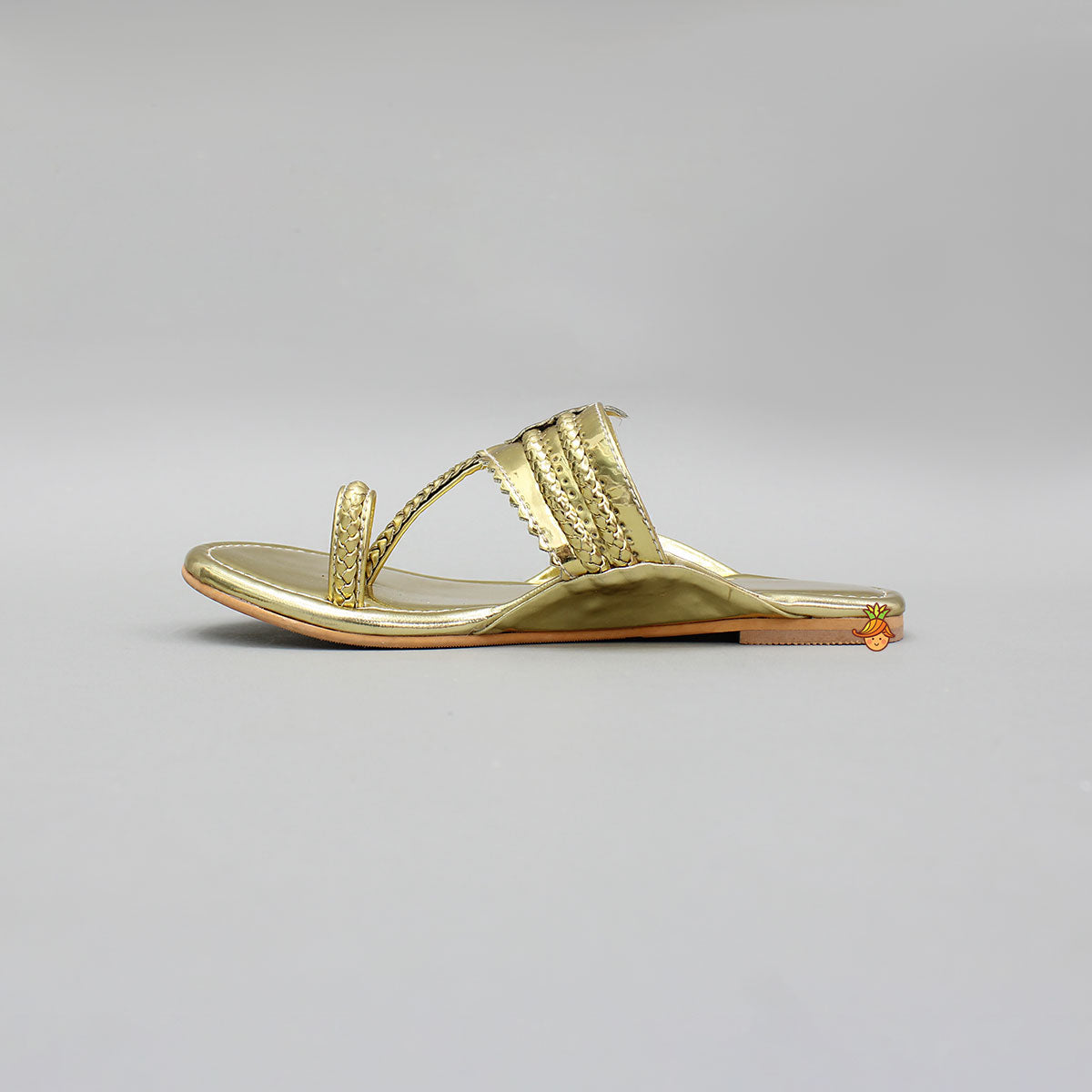 Shiny Braided Kolhapuri Flats