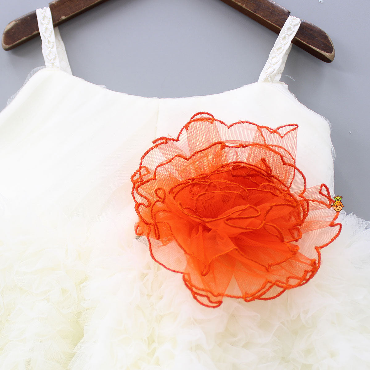 Off White Frilly Ruffled Strappy Dress