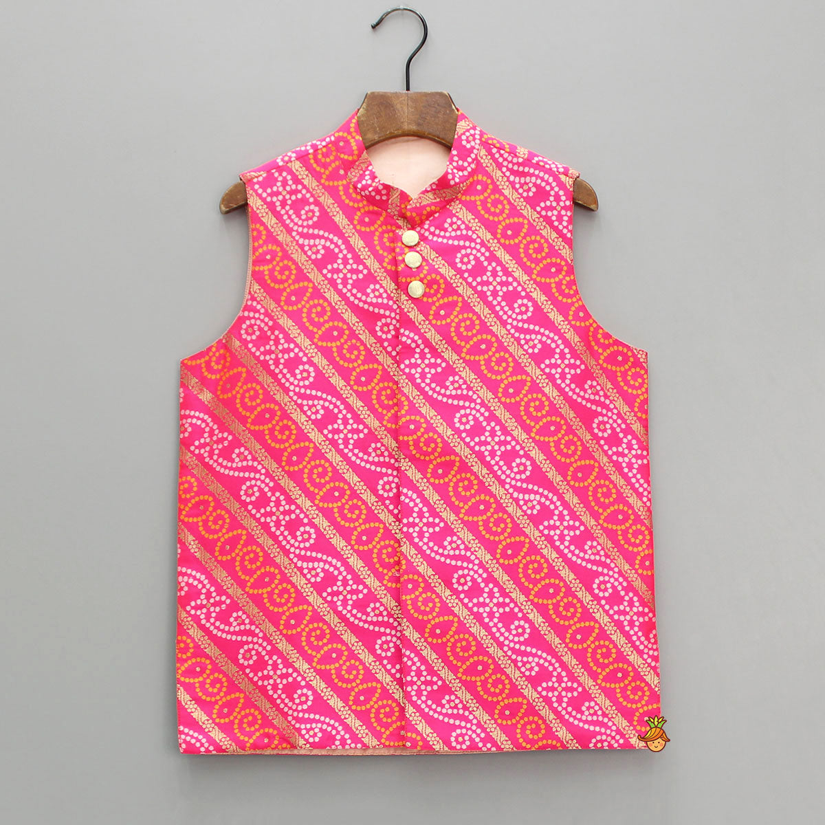 Multicoloured  Bandhani Printed Jacket