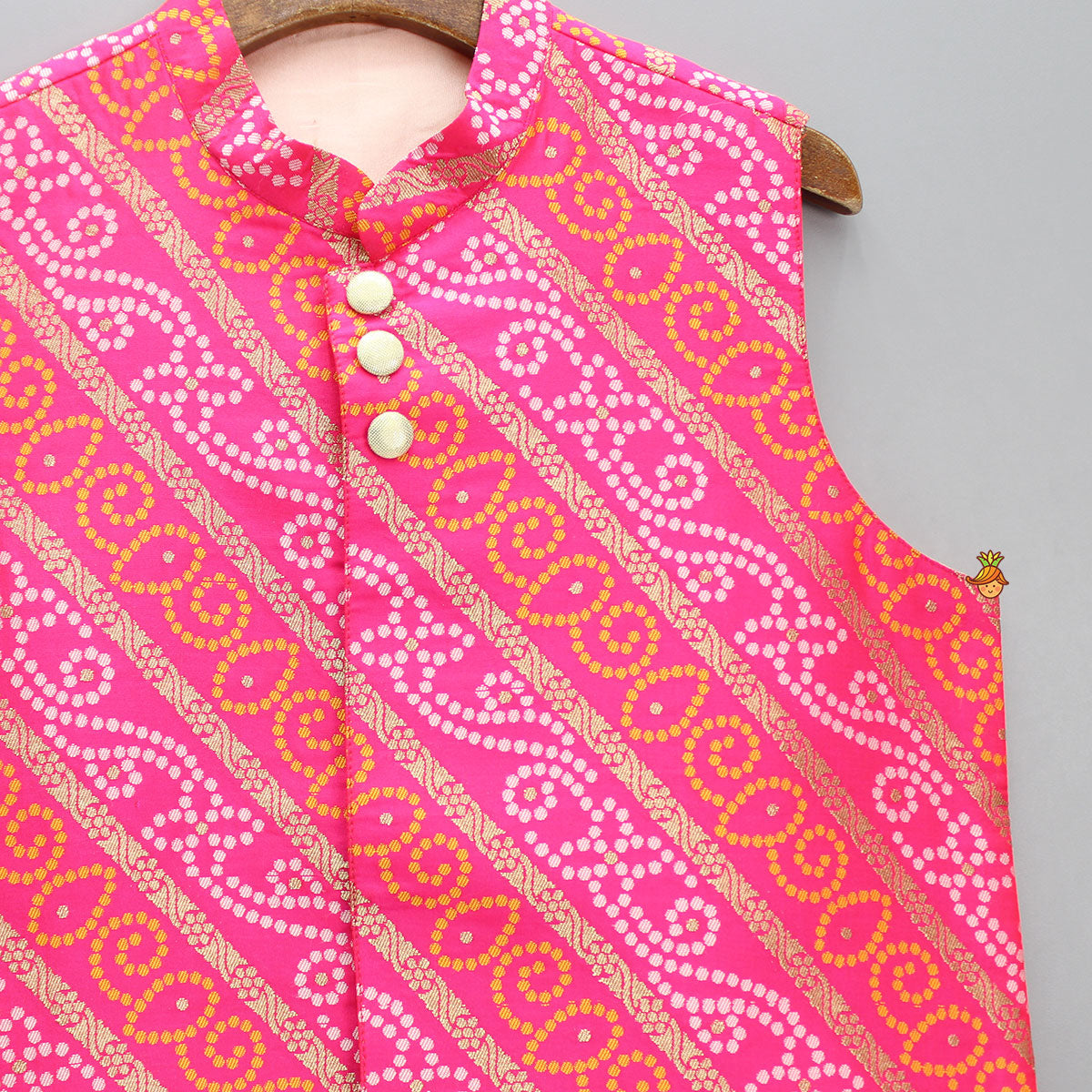 Multicoloured  Bandhani Printed Jacket