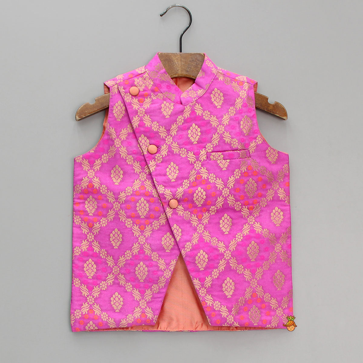 Brocade Embroidered Pink Jacket