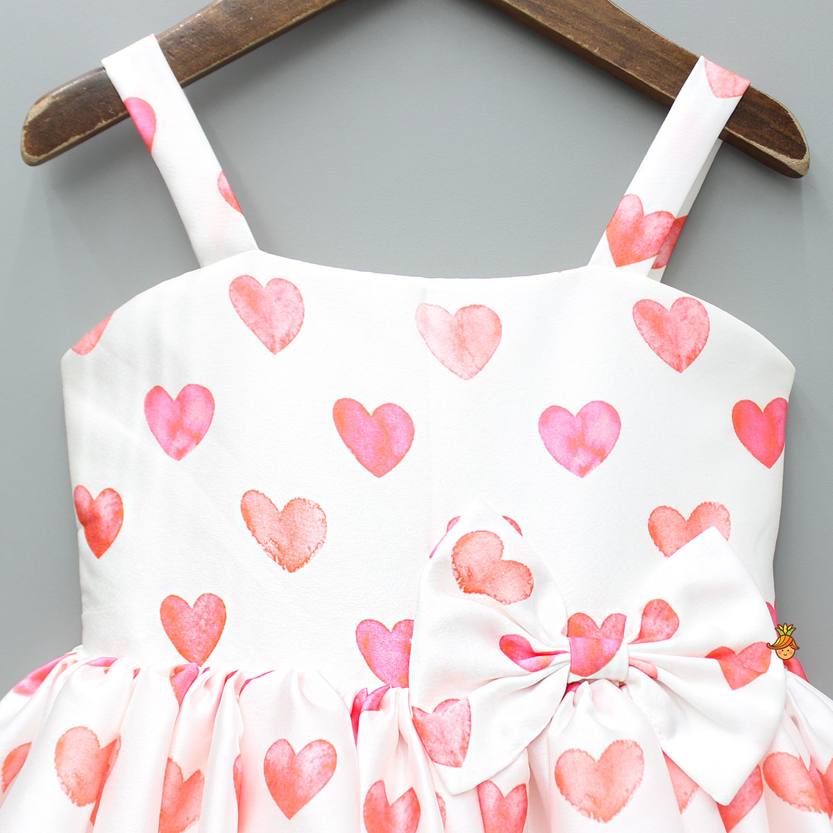 Heart Printed Strappy Dress And Bowie Headband