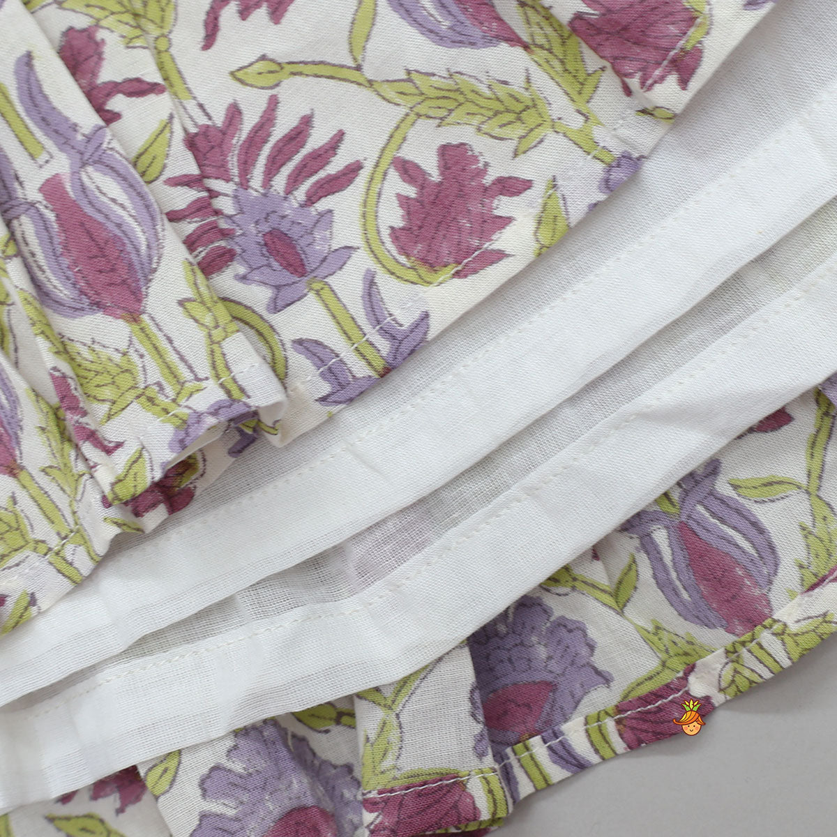Floral Printed One Shoulder Top With Lehenga And Dupatta