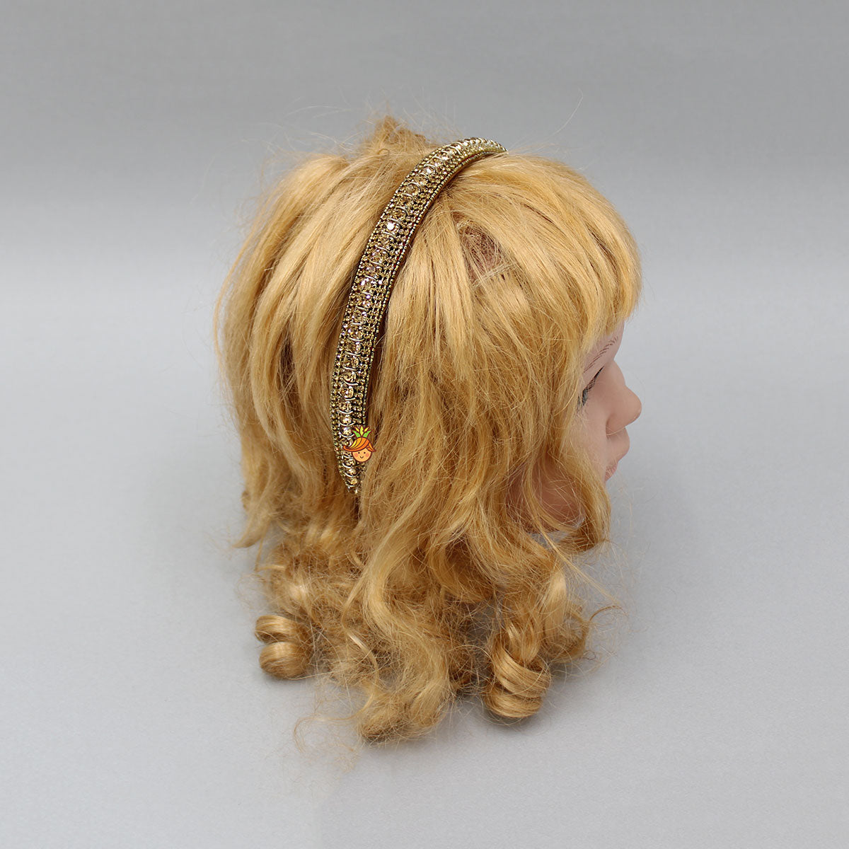 Elegant Artificial Stone Embroidered Hairband