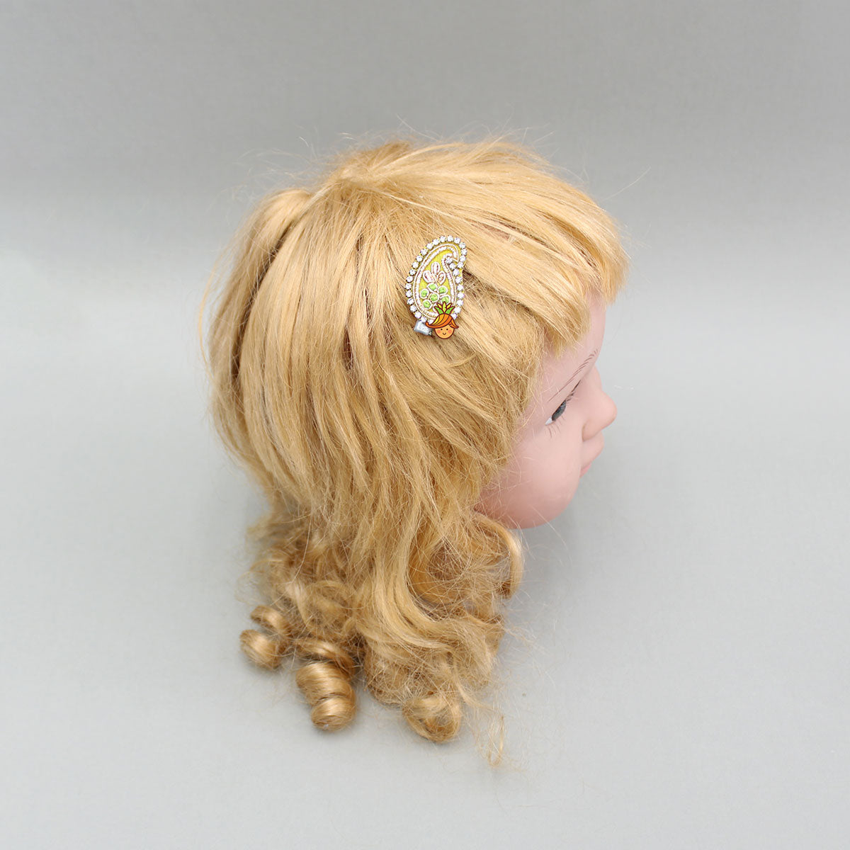 Floral And Embroidered Studded Hairclips