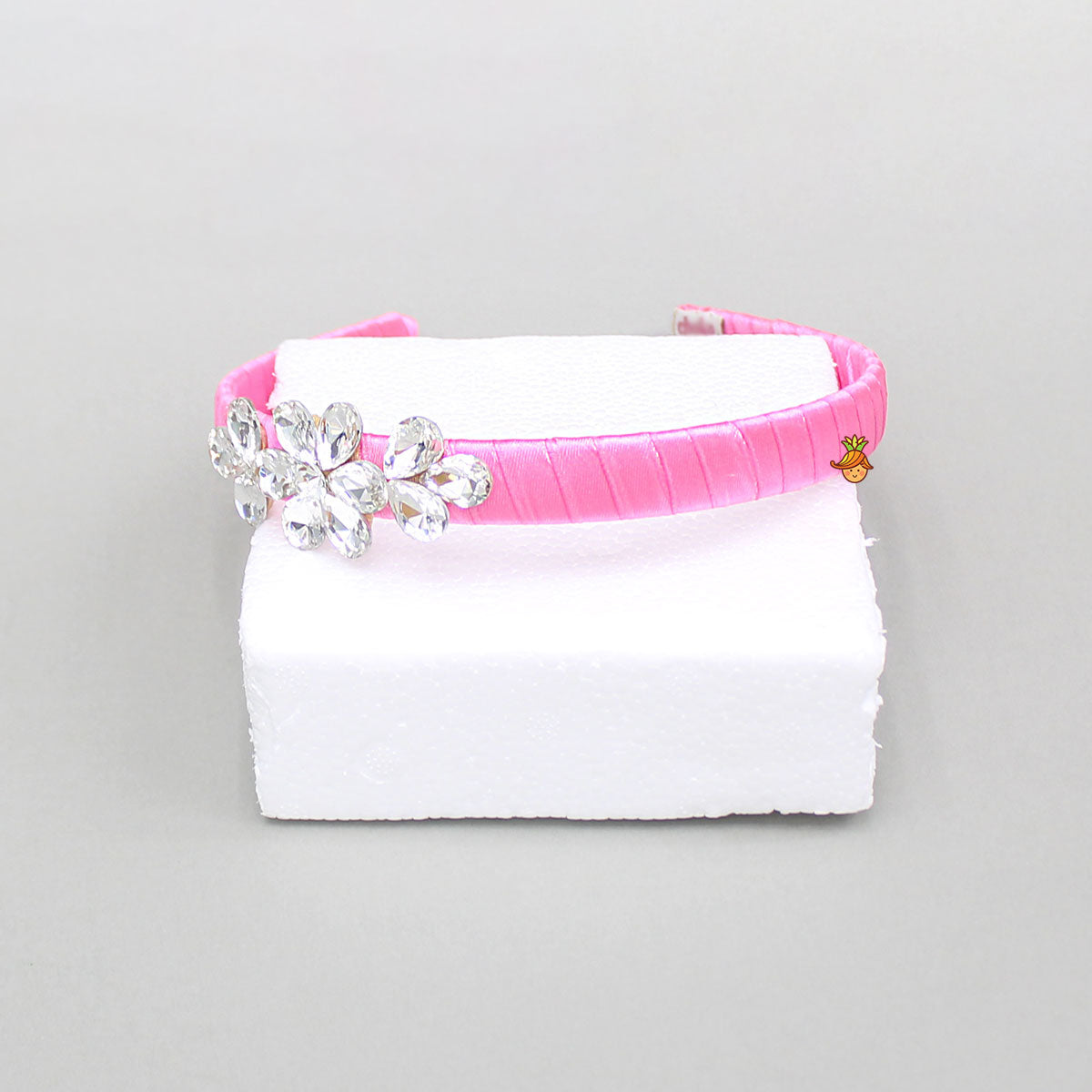 Pink Studded Flowers Design Hairband