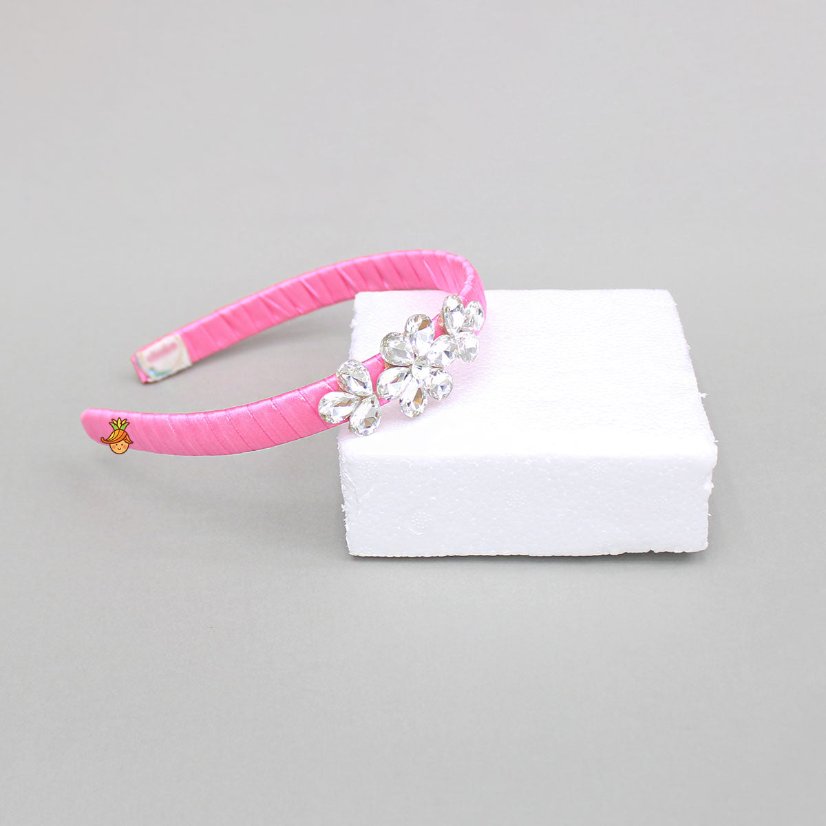 Pink Studded Flowers Design Hairband