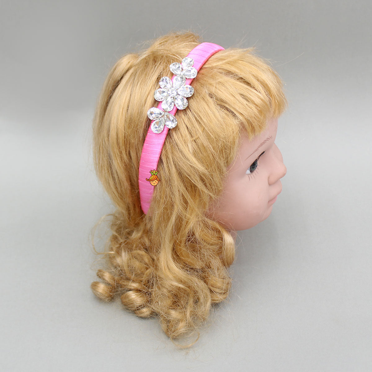 Pink Studded Flowers Design Hairband