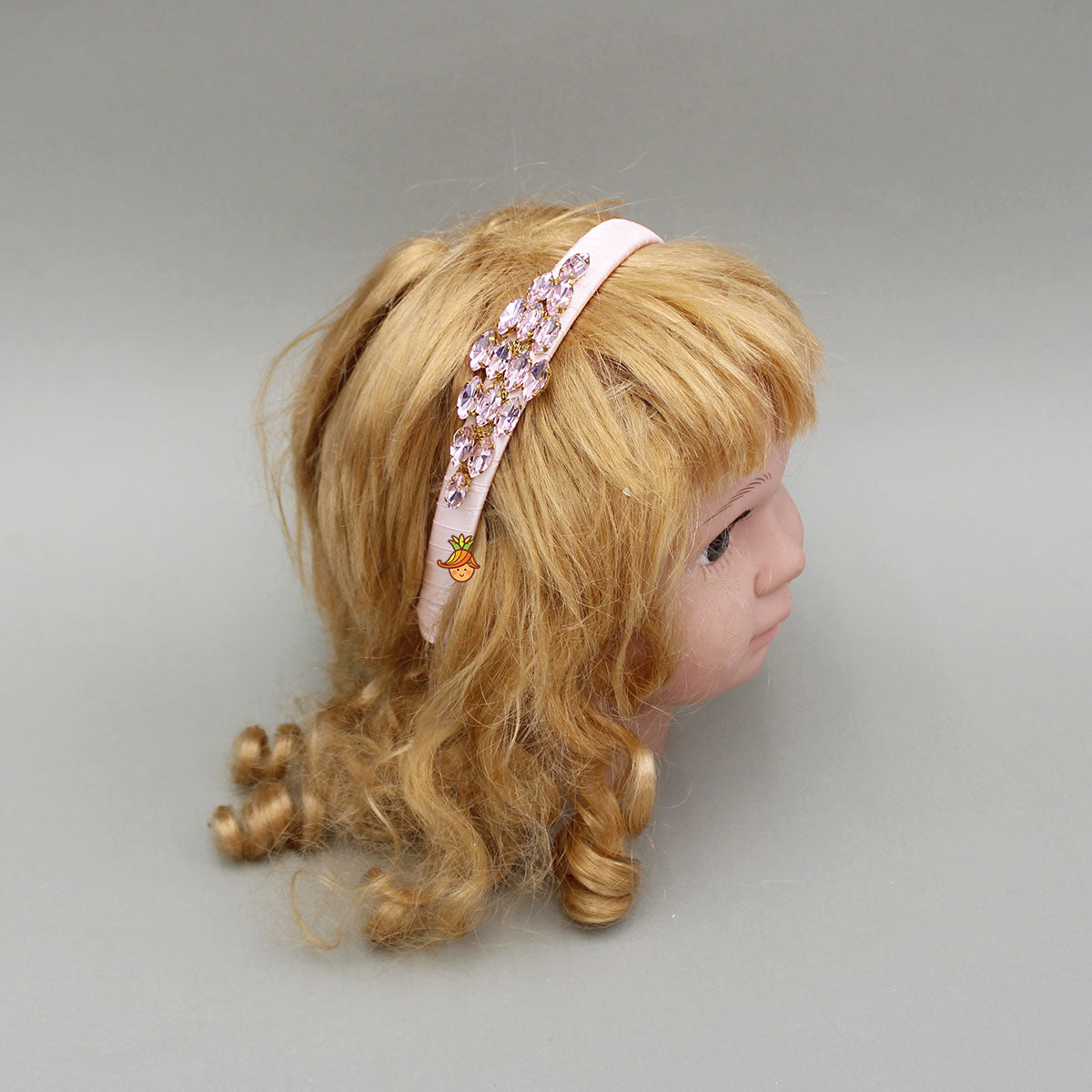 Pink Artificial Stones Embellished Hairband