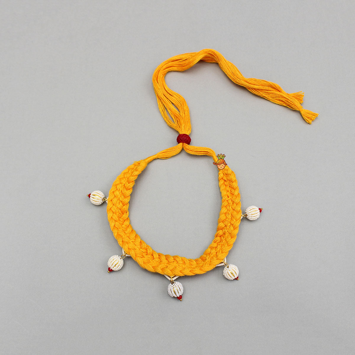 Yellow Embellished Beautiful Choker Necklace And Earrings