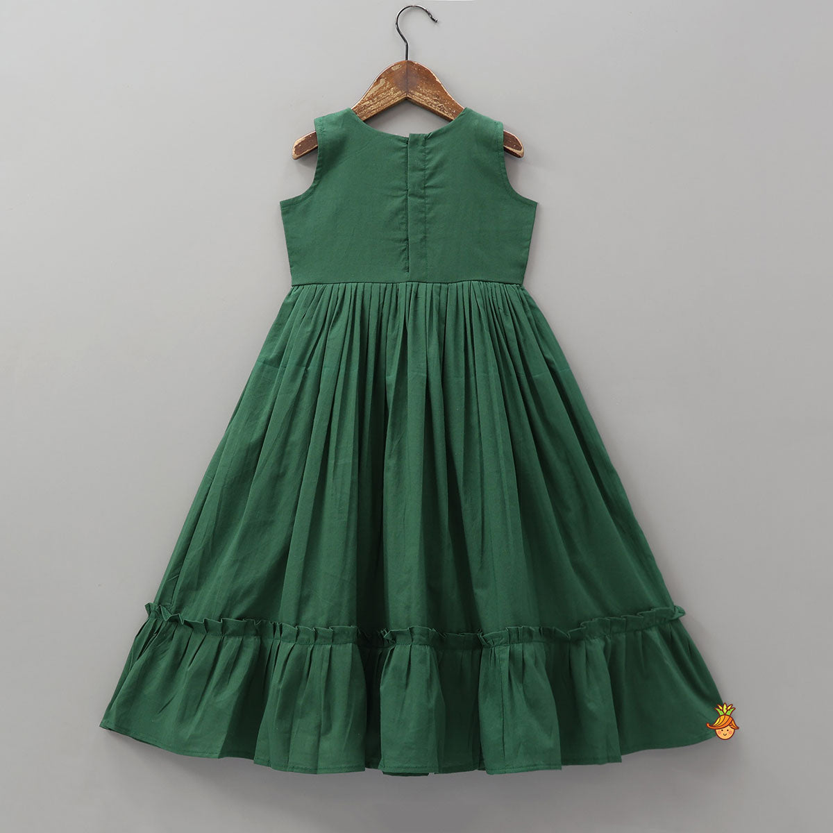 Green Multicolour Floral Embroidered Kurti
