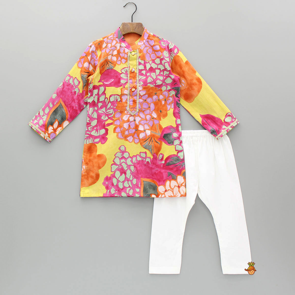 Floral Printed Multicoloured Kurta With Pyjama