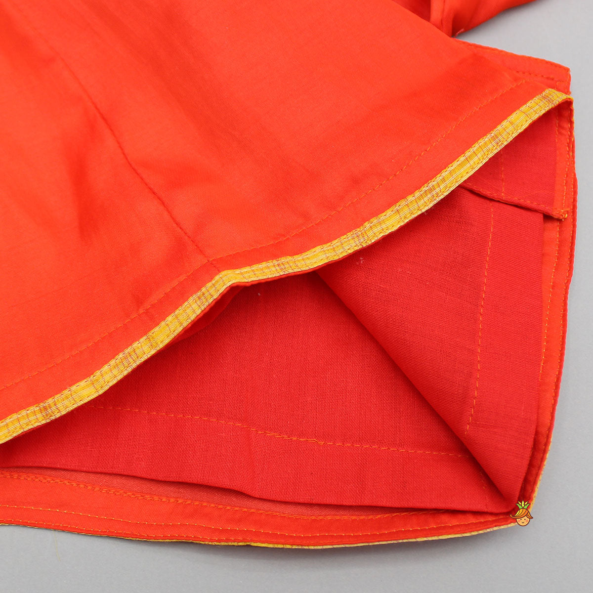 Red Embroidered Kurta And Dhoti