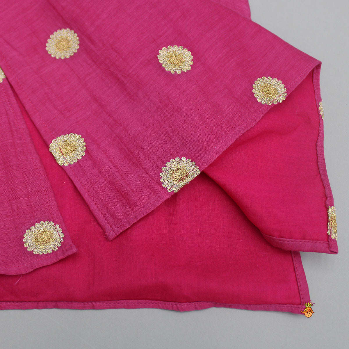 Embroidered Pink Kurta And Pyjama