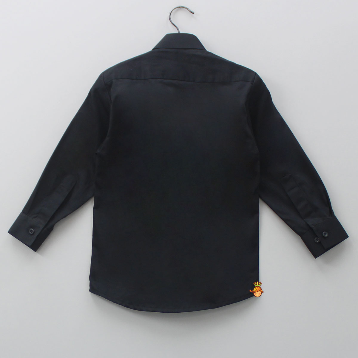 Collar Neck Lace Detailed Black Shirt