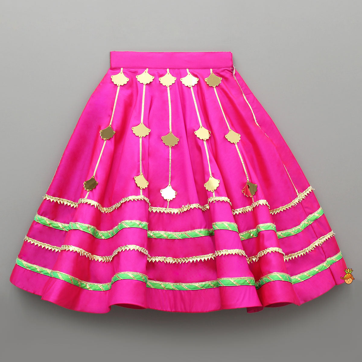 Embellised Pink Top And Lehenga With Dupatta