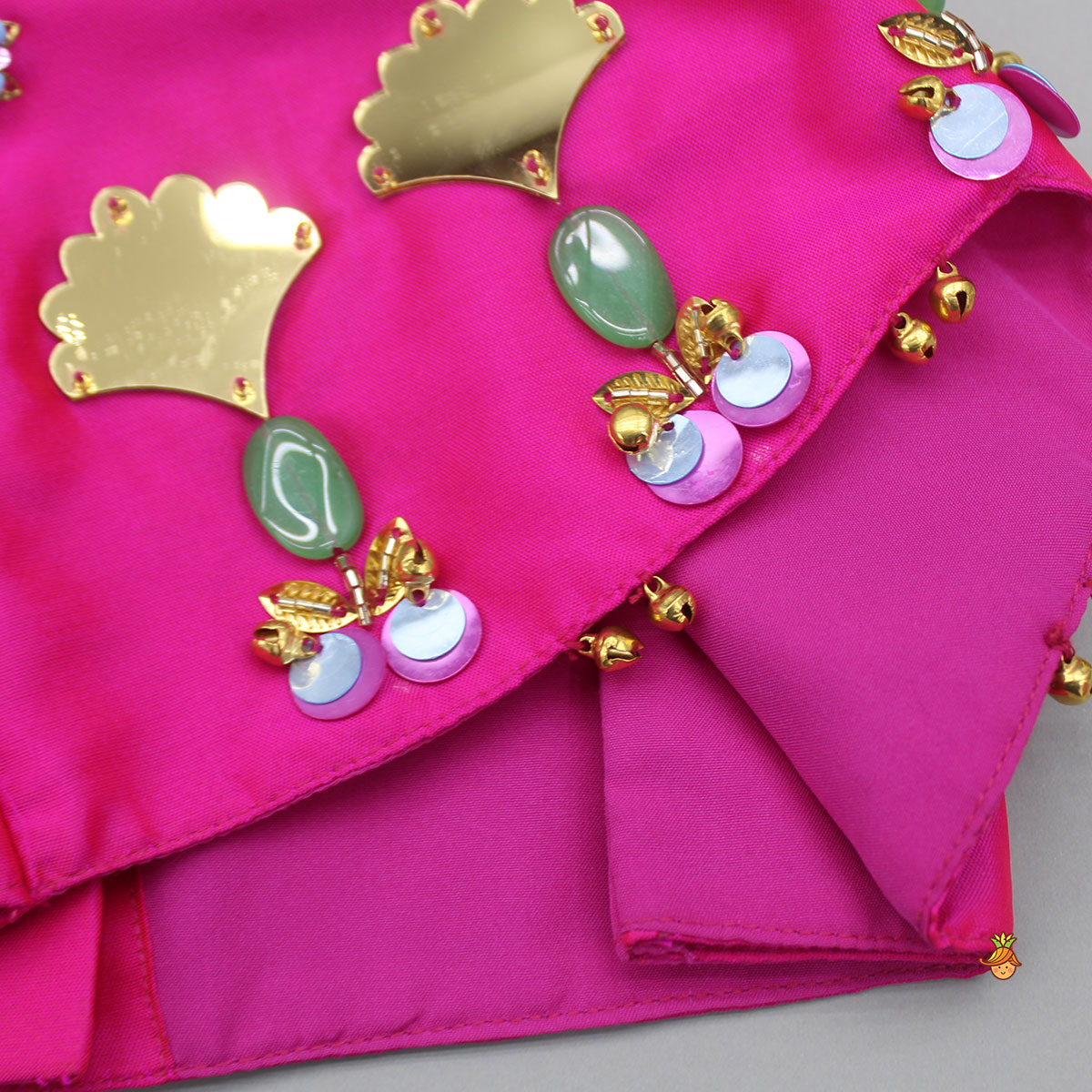 Embellised Pink Top And Lehenga With Dupatta