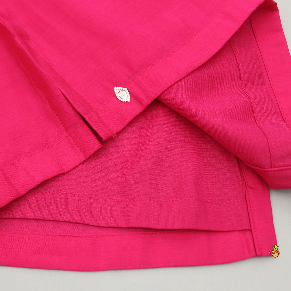 Embroidered Pink Kurta With Churidar