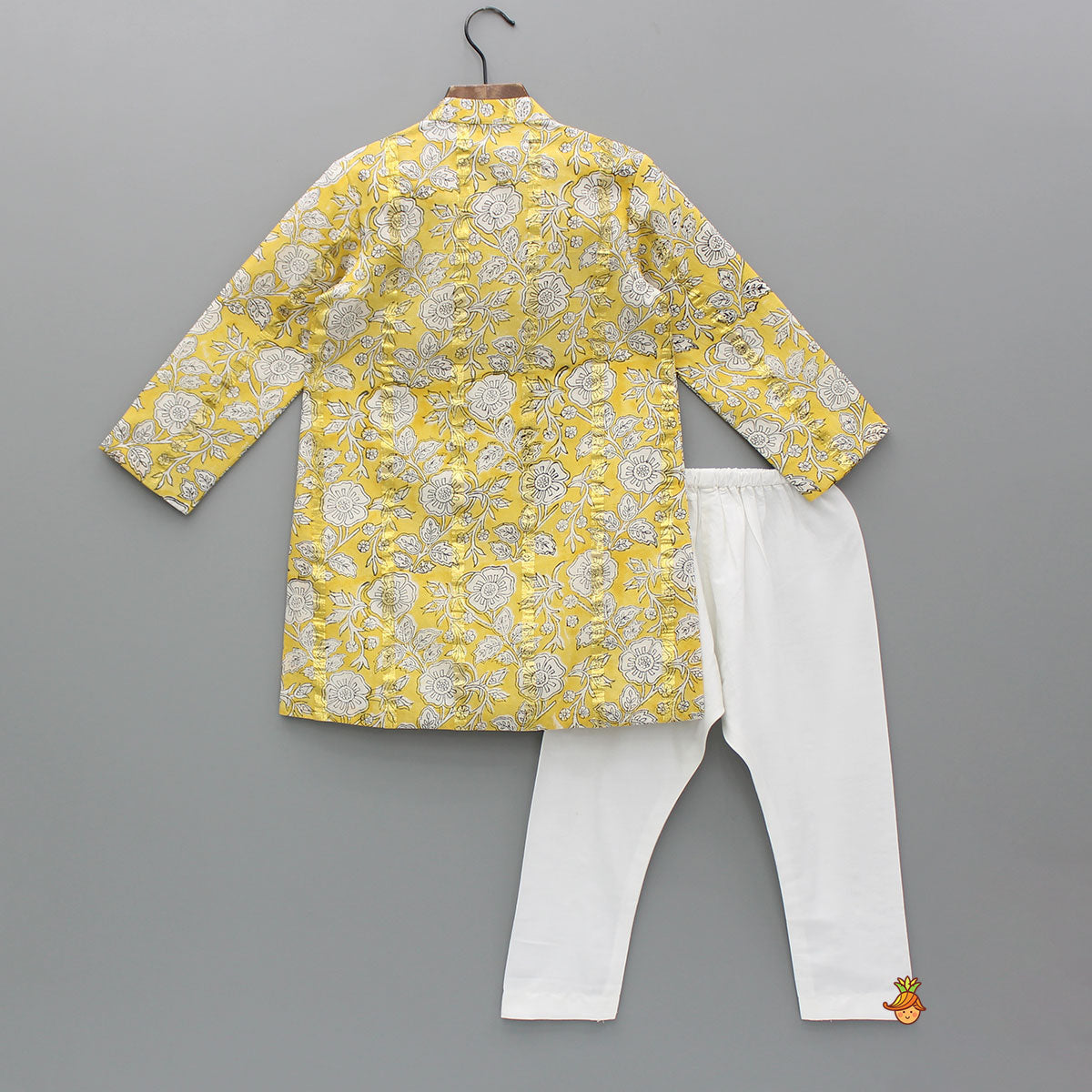 Printed Yellow Stylish Kurta And Pyjama