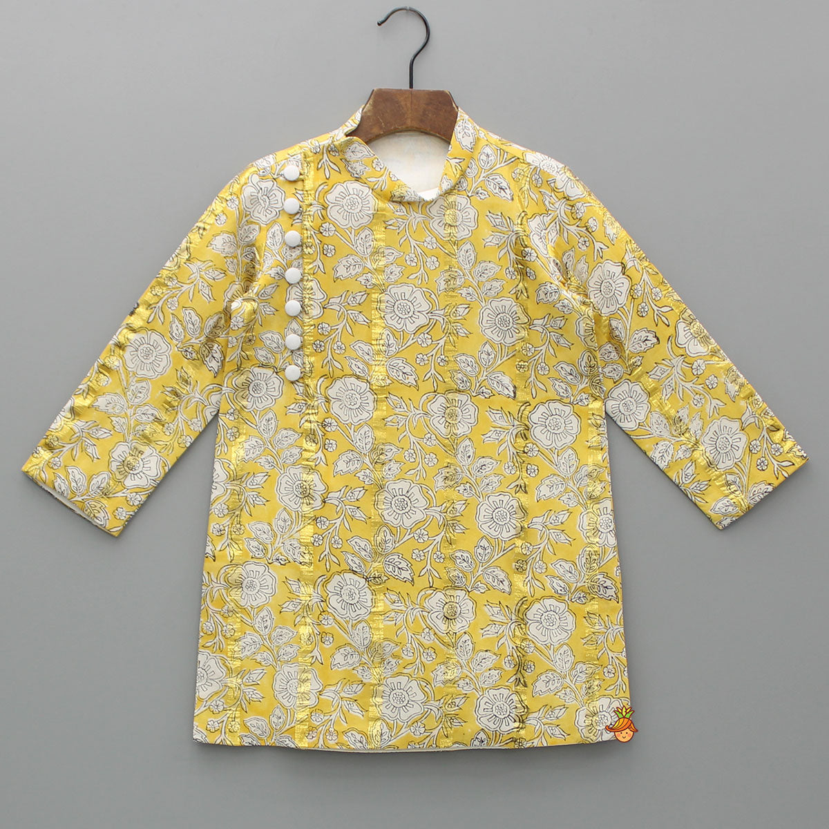 Printed Yellow Stylish Kurta And Pyjama