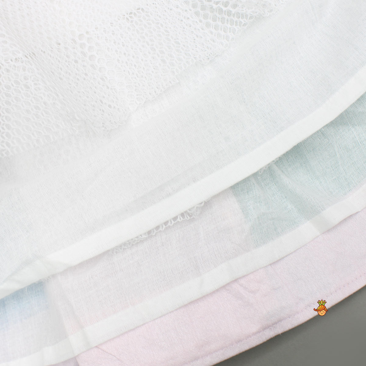 Colour Blocked Multicoloured Top With Lehenga And Dupatta