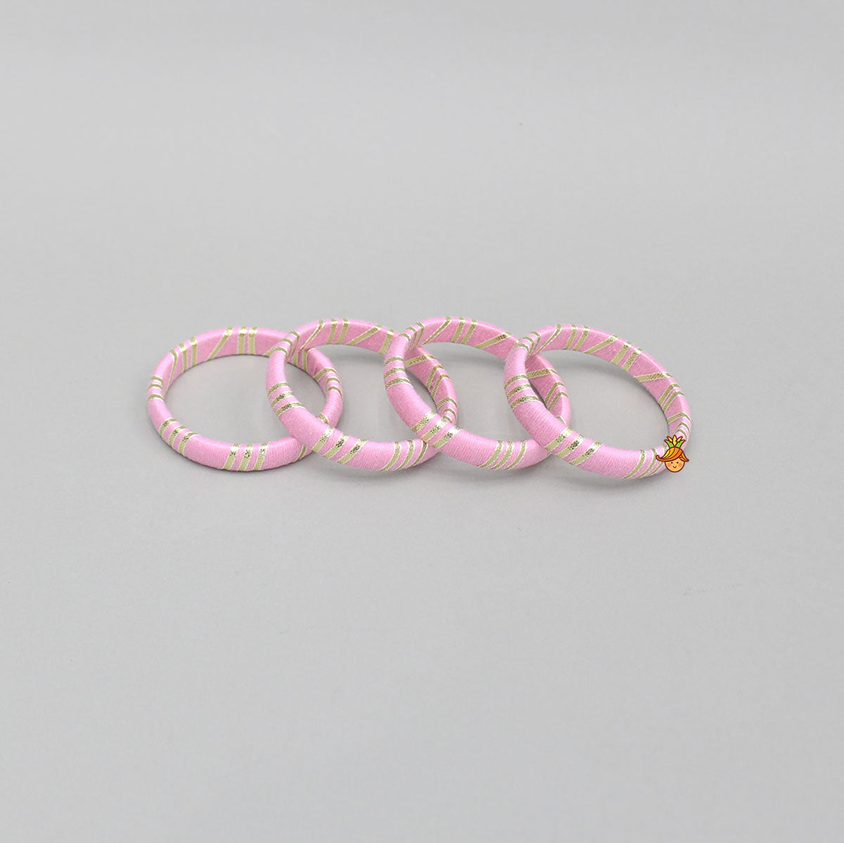 Pink Lace Detailed Bangles Set