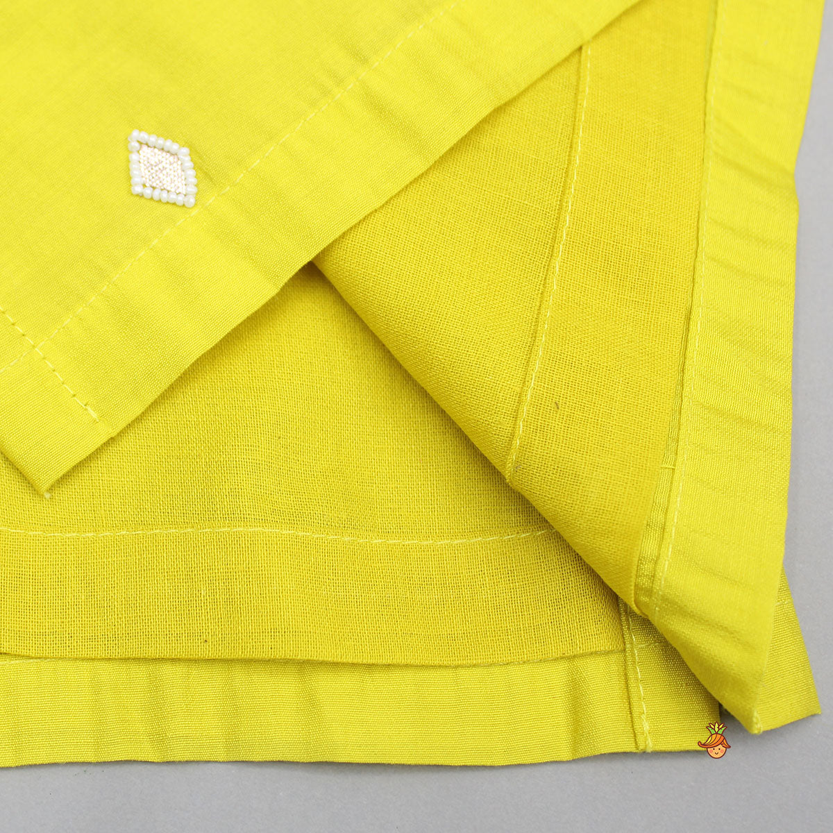 Yellow Embroidered Kurta And Churidar