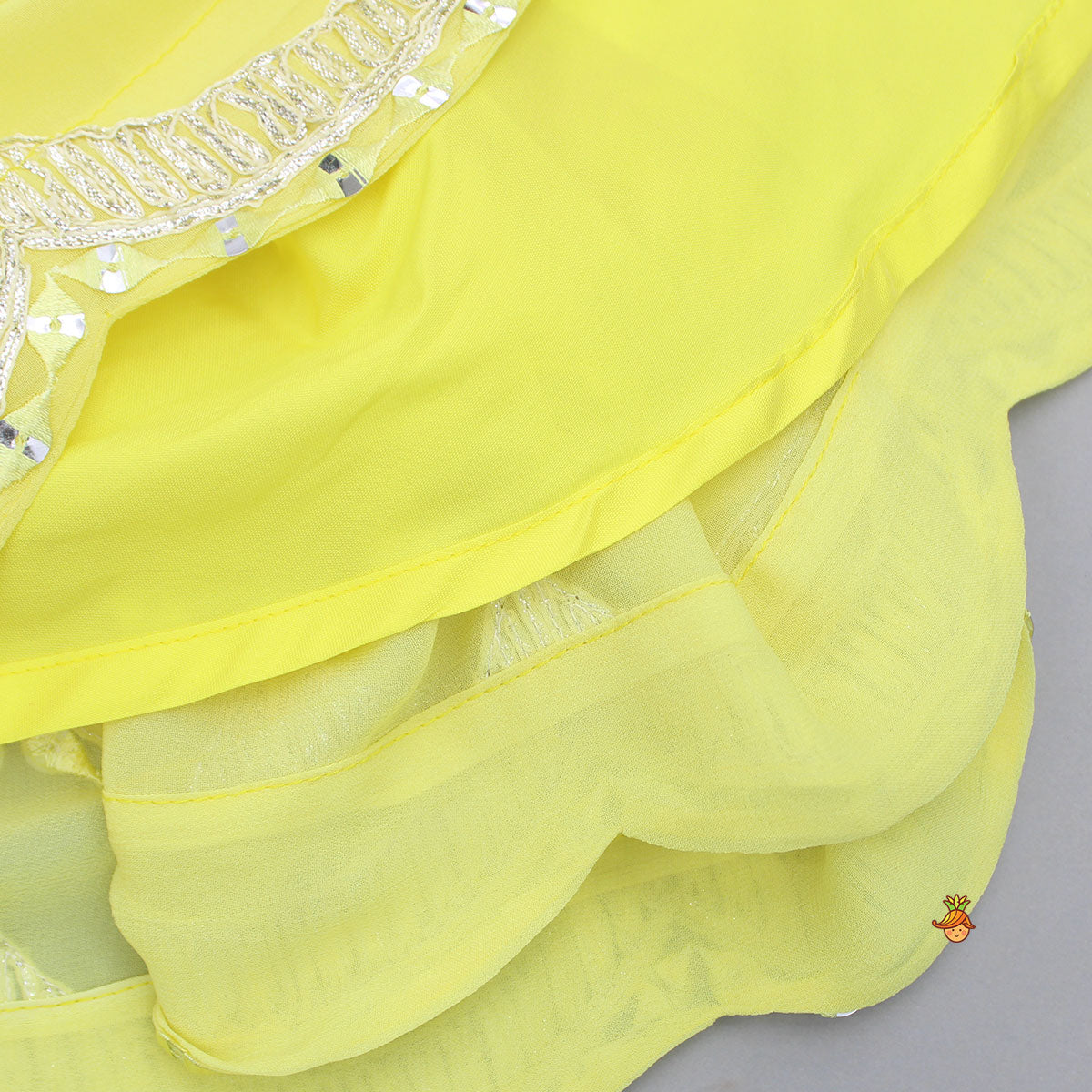 Yellow Embroidered Long Kurti And Pant