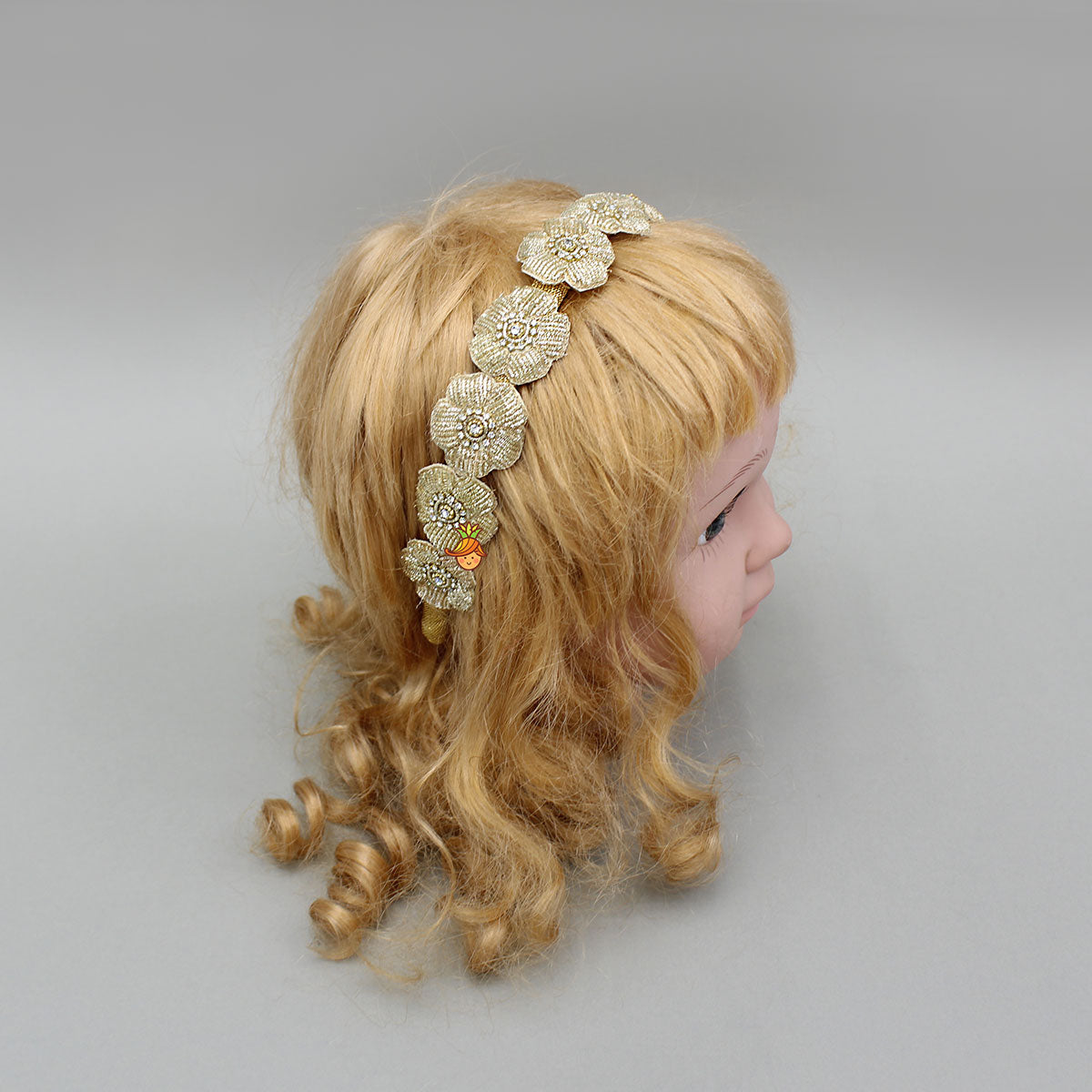 Artificial Flowers Embroidered And Embellished Hairband