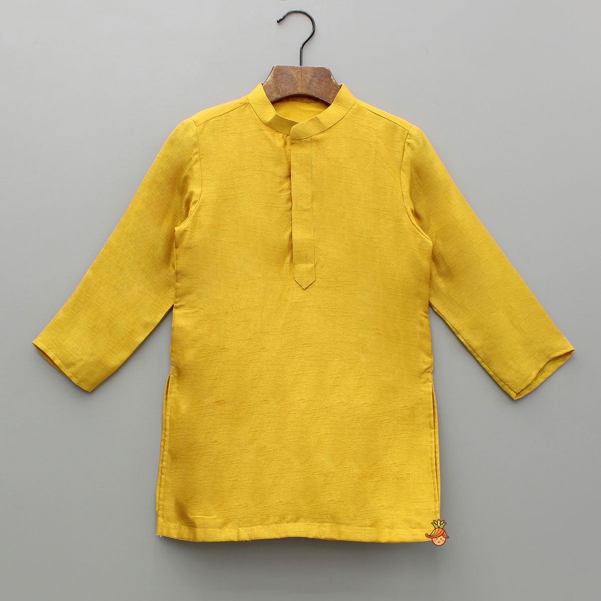 Yellow Kurta And Floral Printed Embroidered Jacket With Pyjama