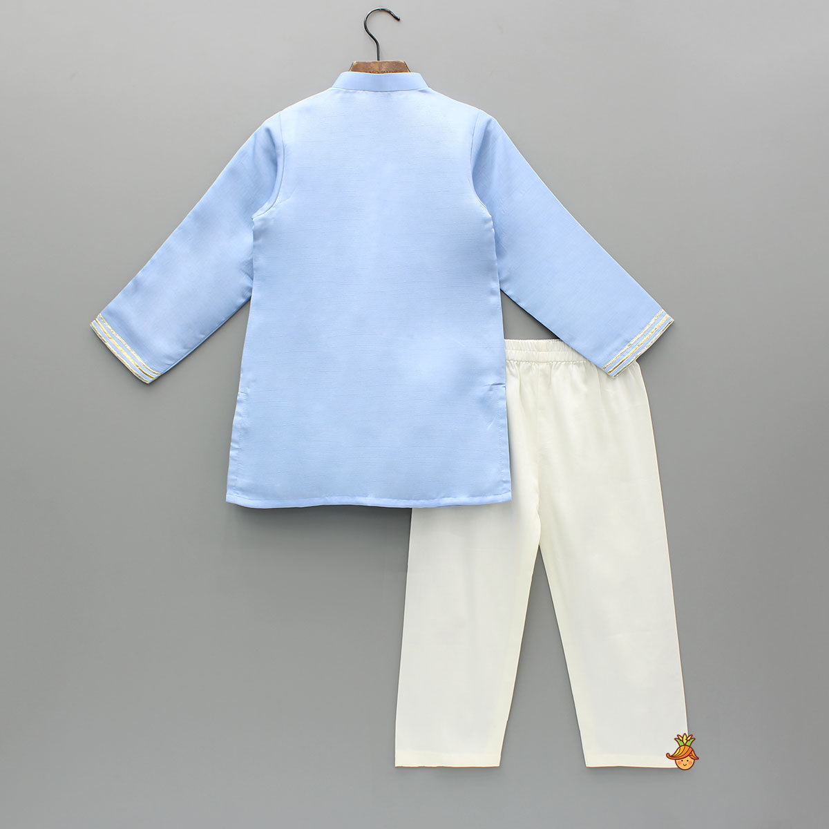 Blue Gota Embroidered Kurta And Pyjama