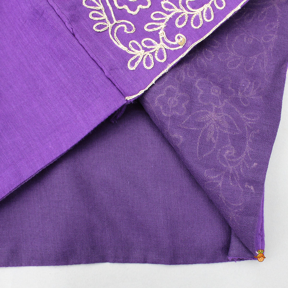 Purple Top And Embroidered Jacket With Lehenga And Dupatta