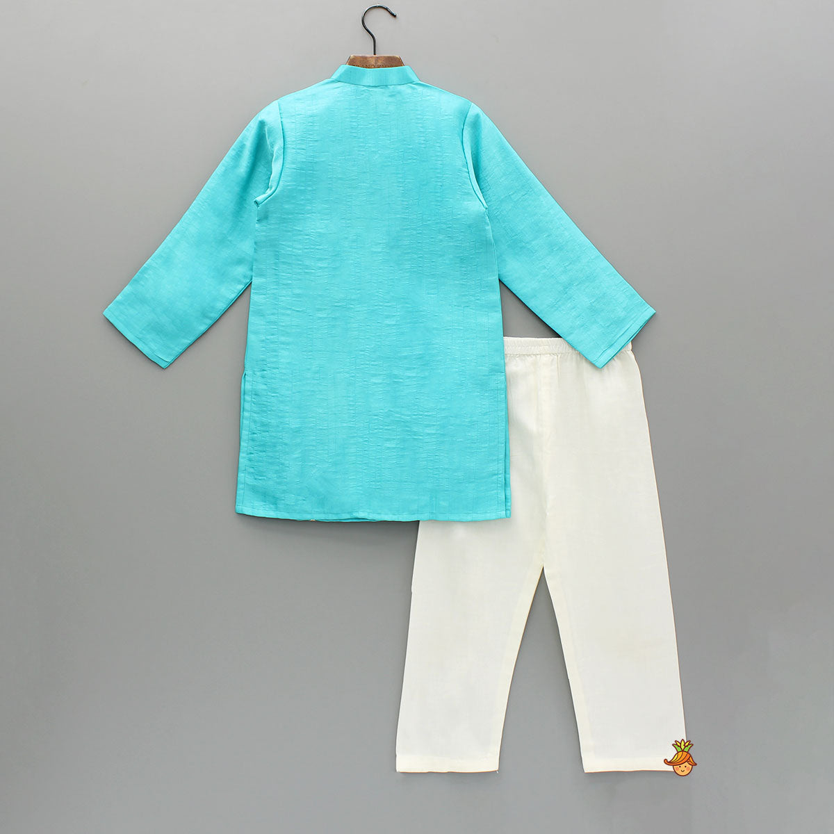 Blue Embroidered Kurta And Pyjama