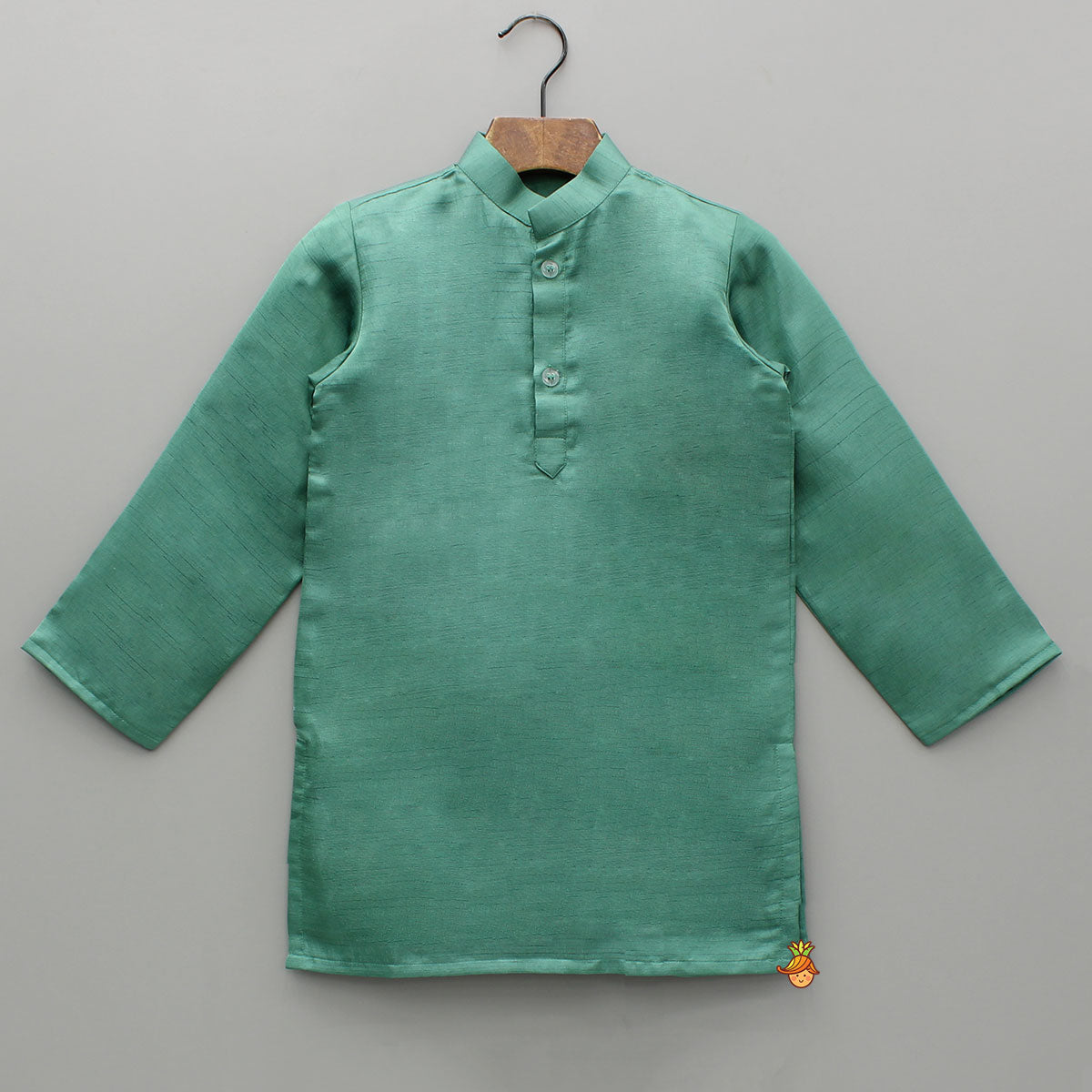 Green Kurta And Embroidered Jacket With Pyjama