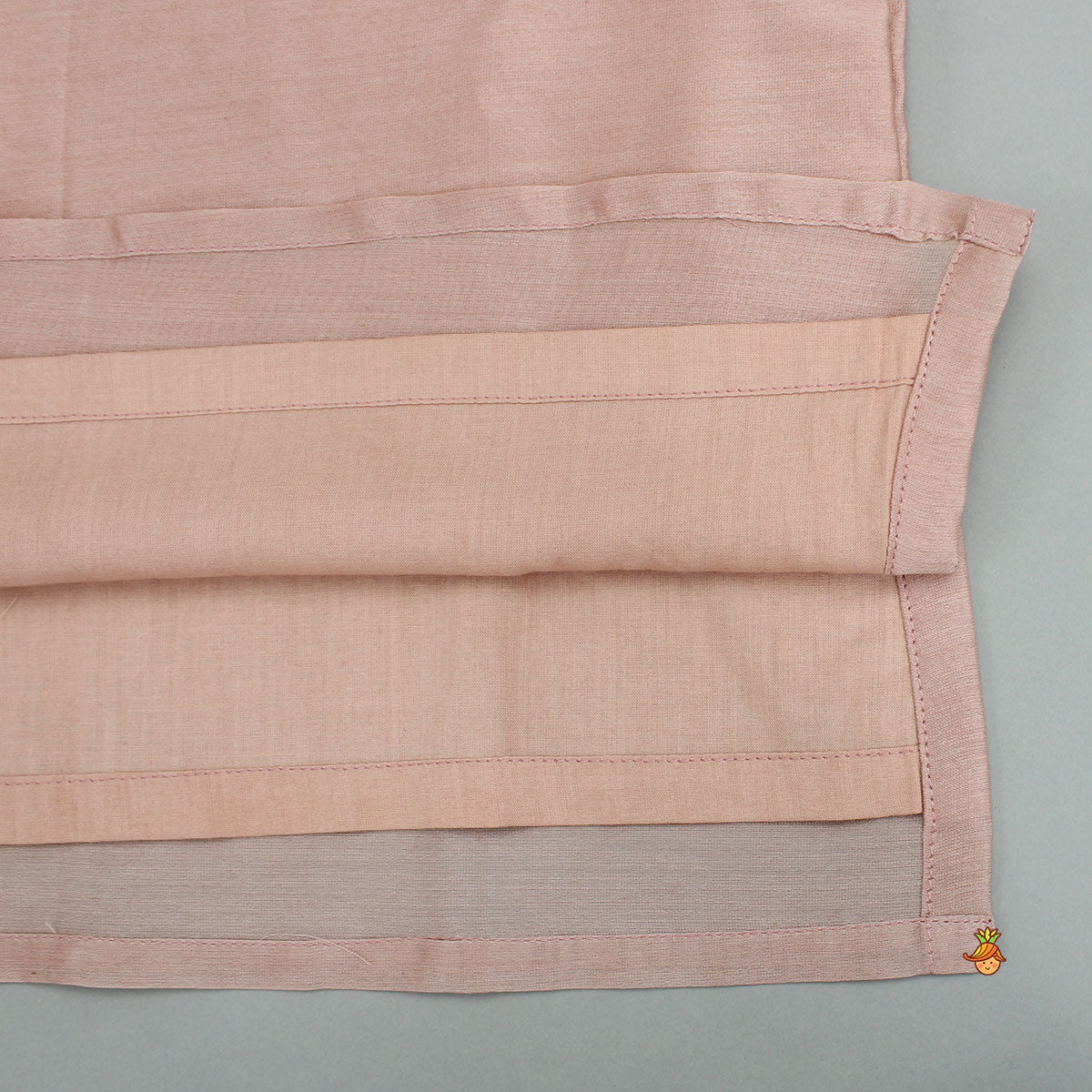 Peach Embroidered Kurta And Pyjama