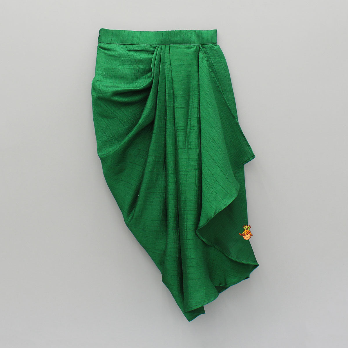 Green Embroidered Peplum Top And Stylish Dhoti Skirt