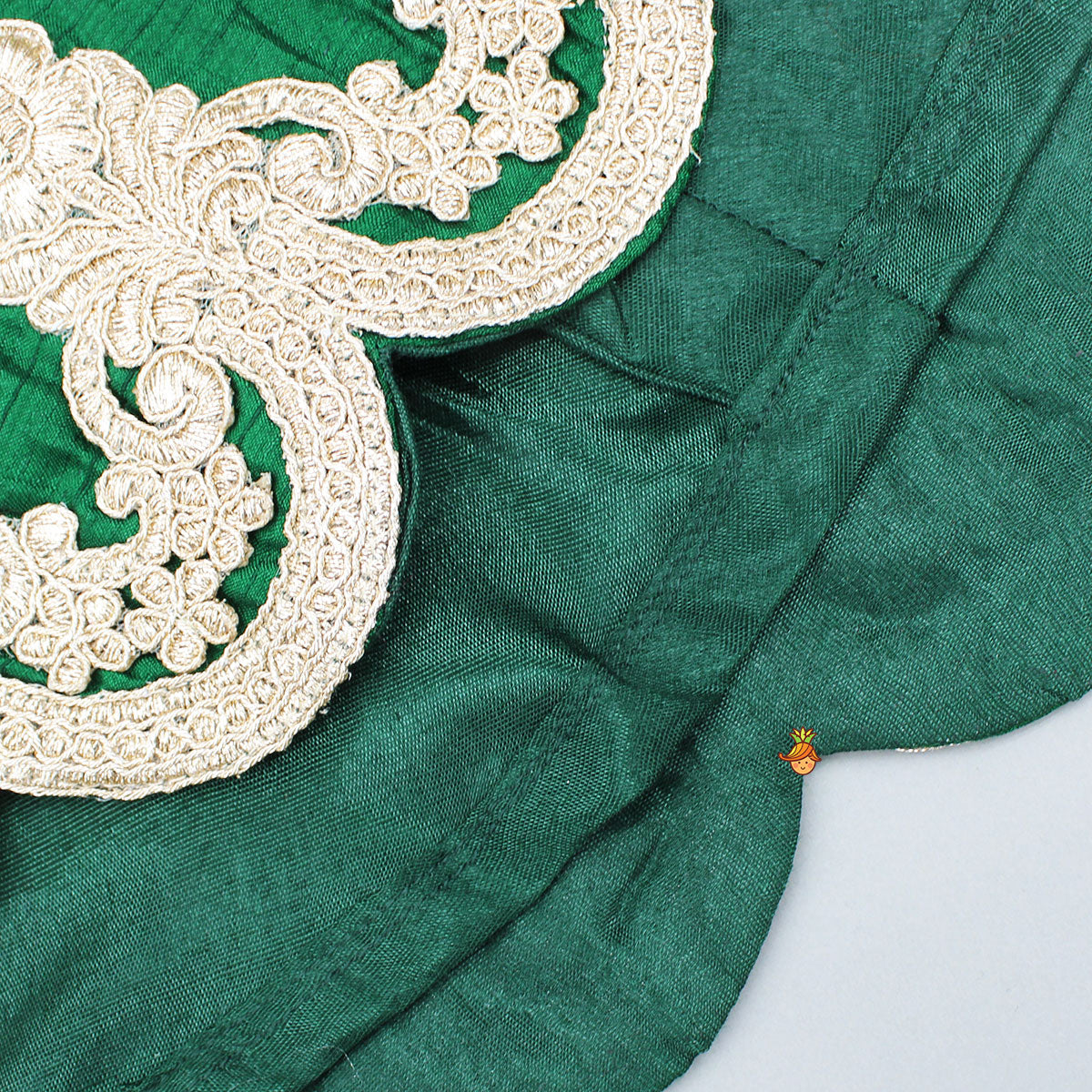 Green Embroidered Peplum Top And Stylish Dhoti Skirt