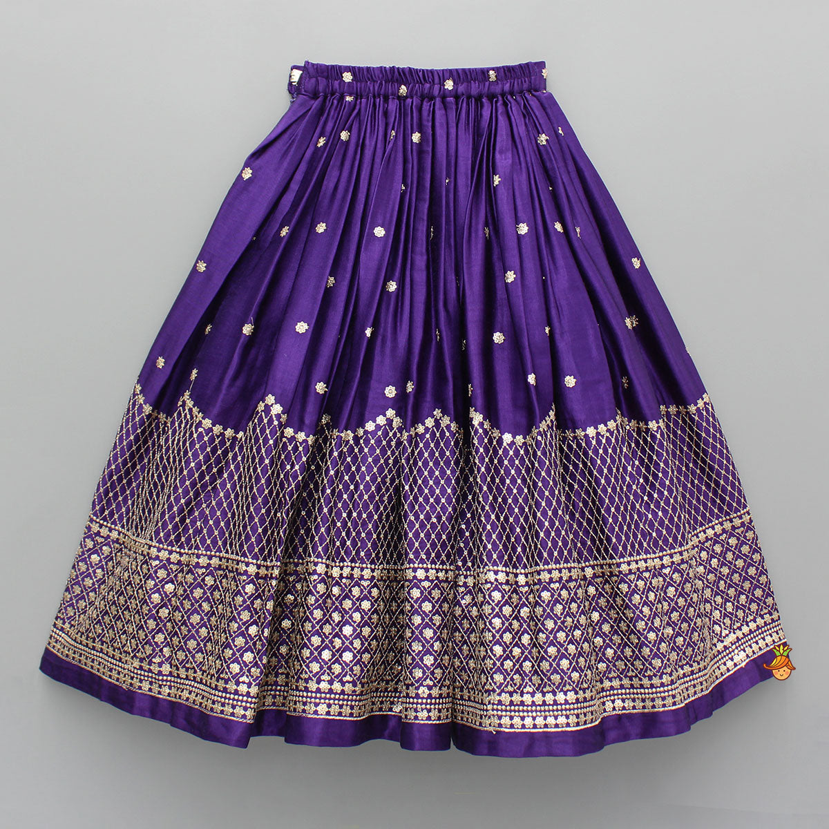 Sequin Embroidered Purple Lehenga