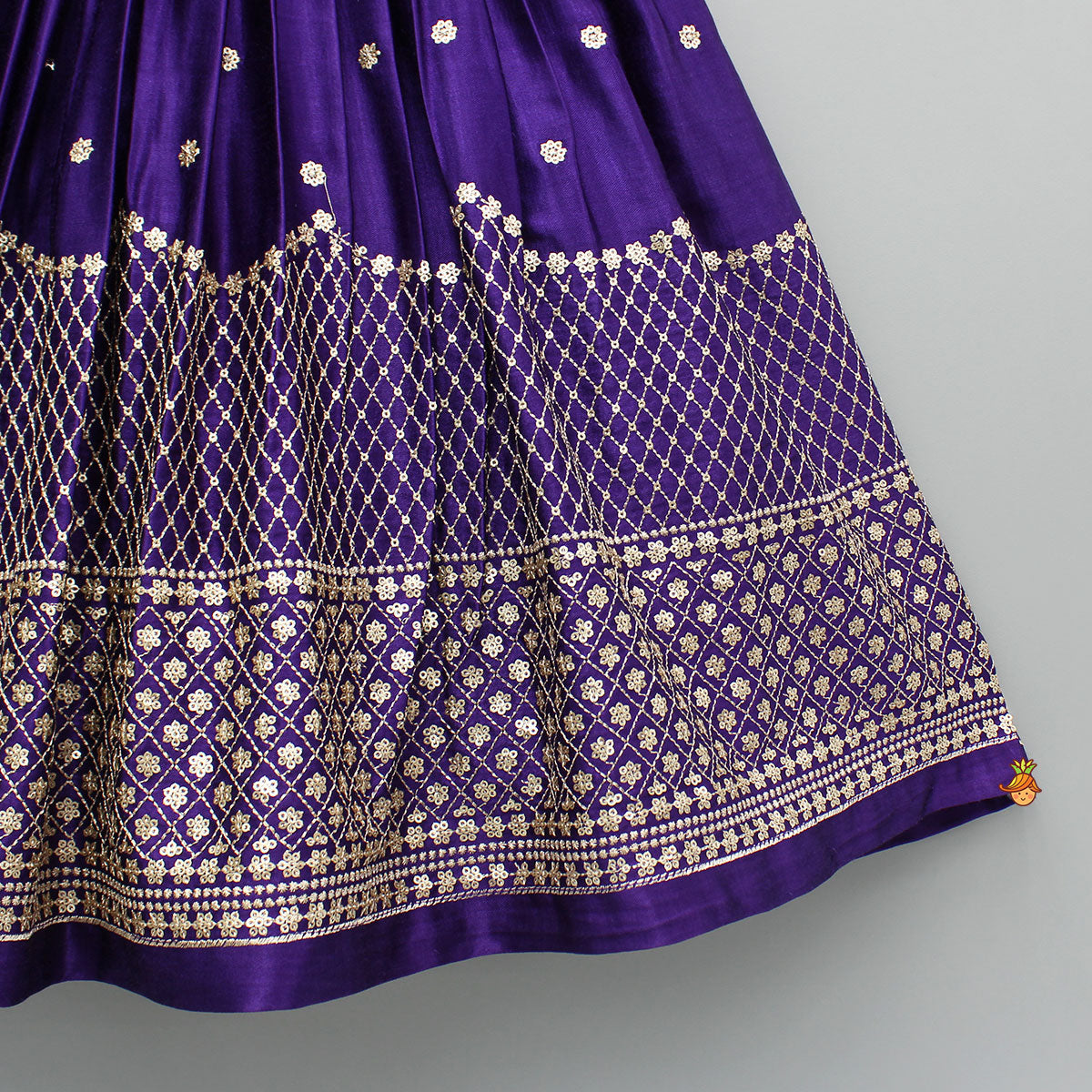 Sequin Embroidered Purple Lehenga