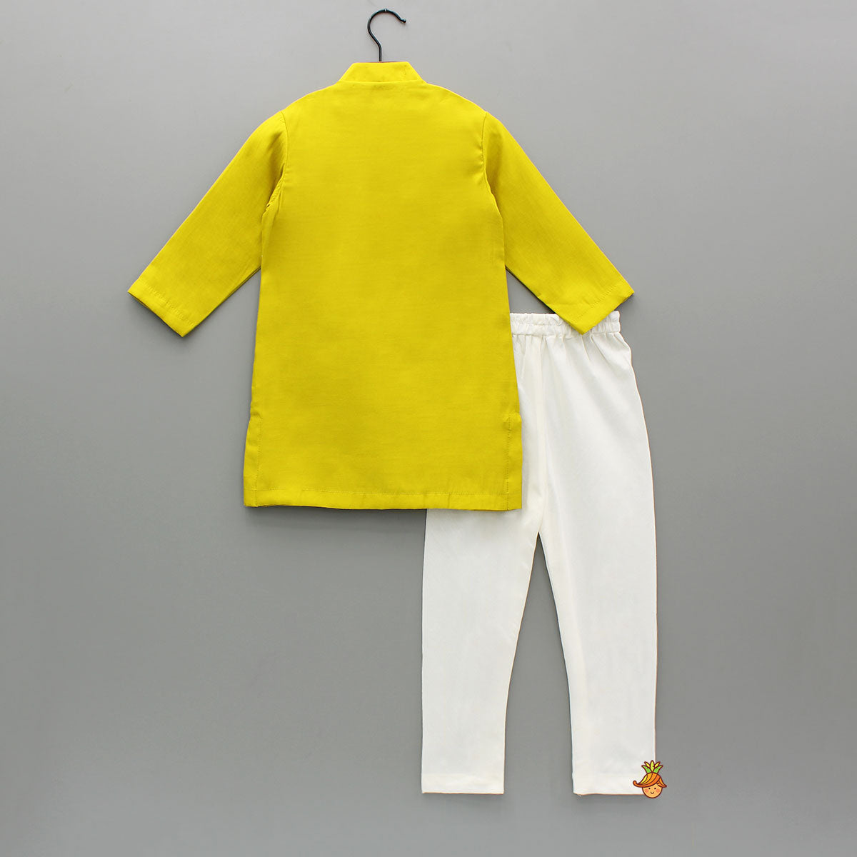 Mustard Embroidered Kurta and Churidar