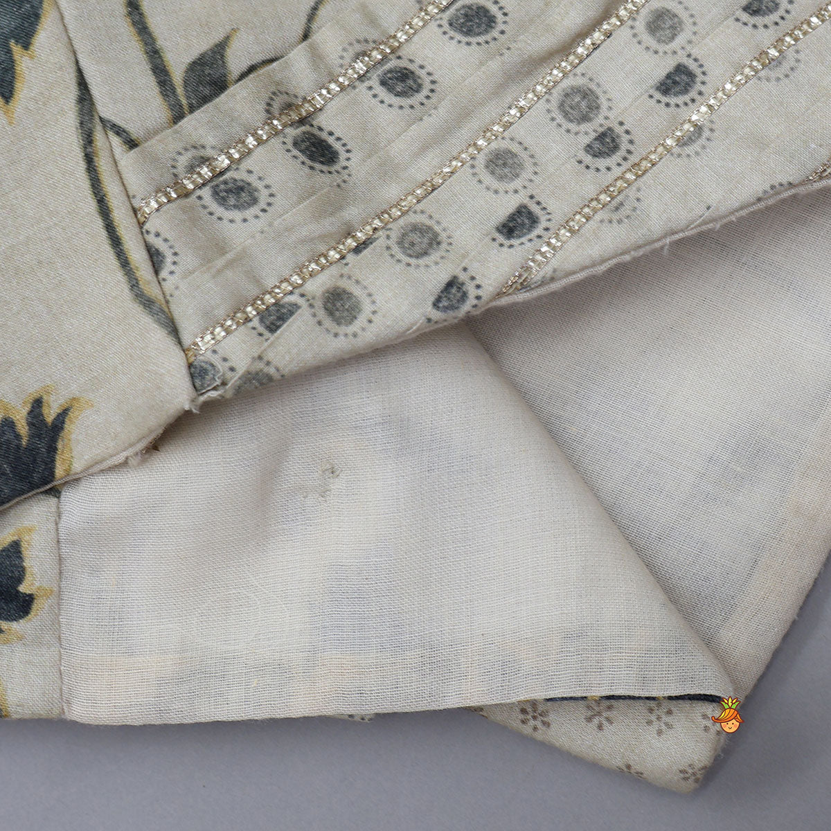 Printed Gota Lace Detailed Top And Tiered Lehenga