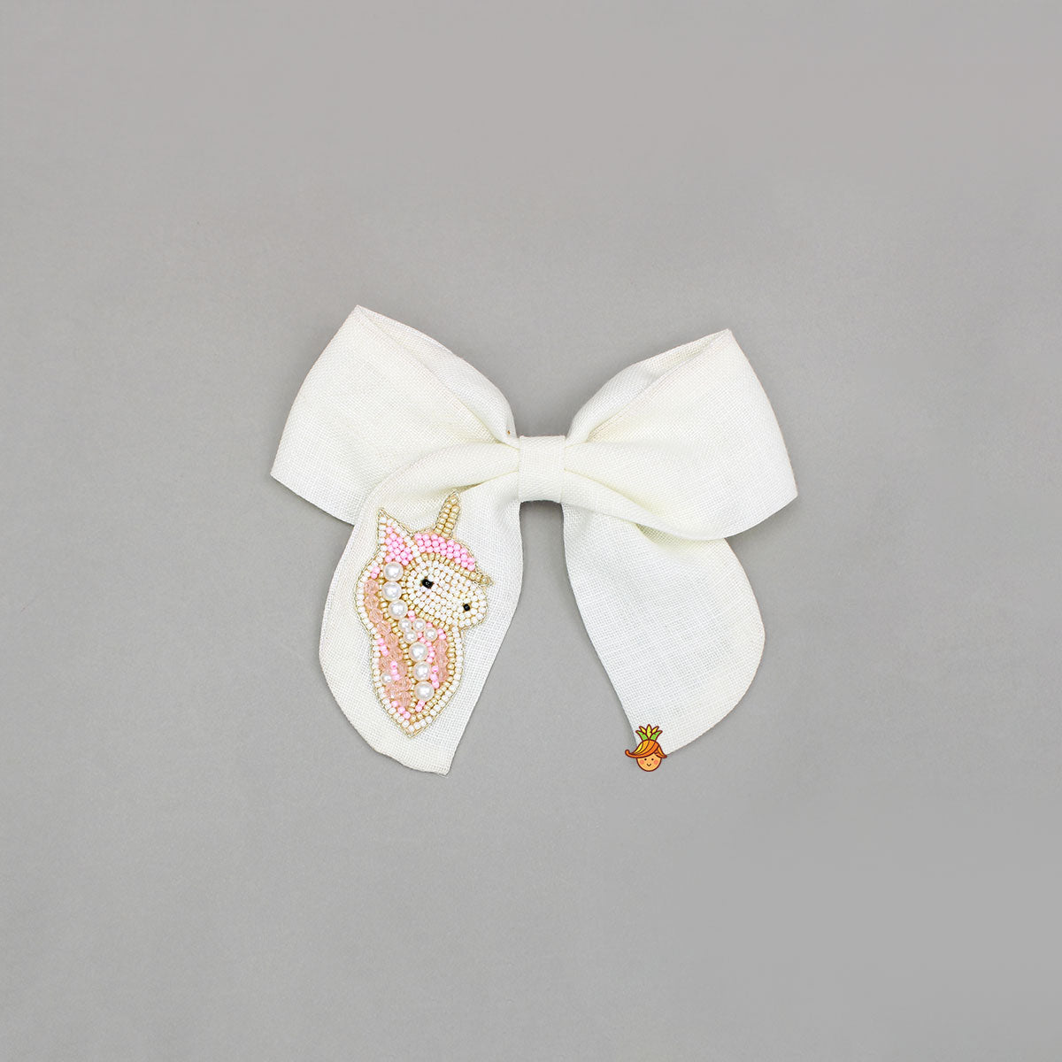 Unicorn Embroidered Bowie Hair Clip