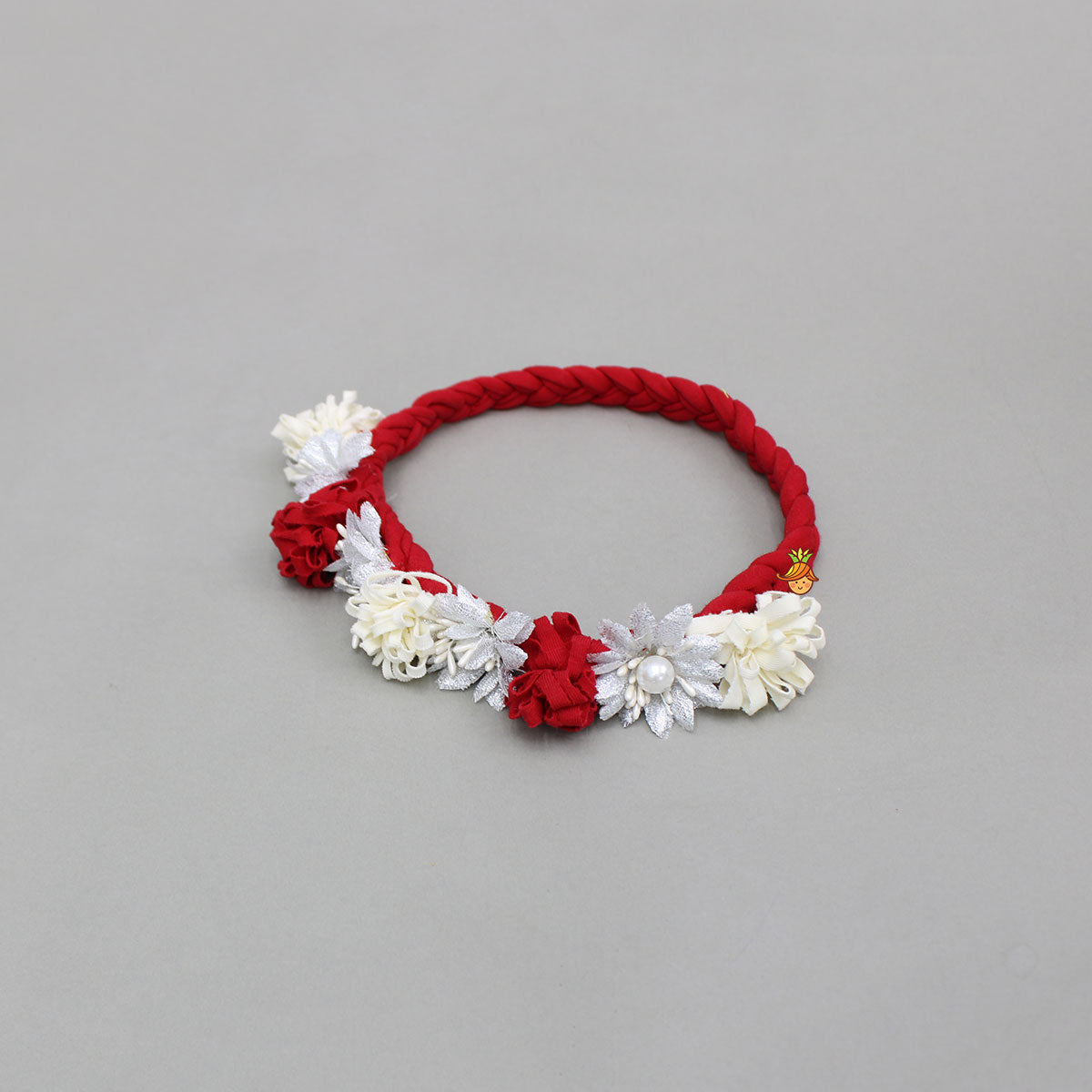 Red Braided Embellished Head Band