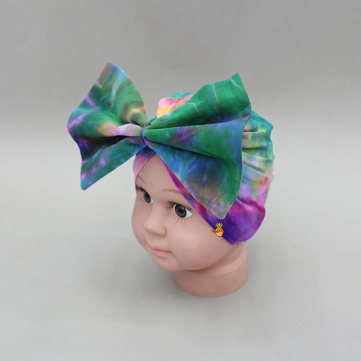 Head Band With Multicolour Tie Dye Print