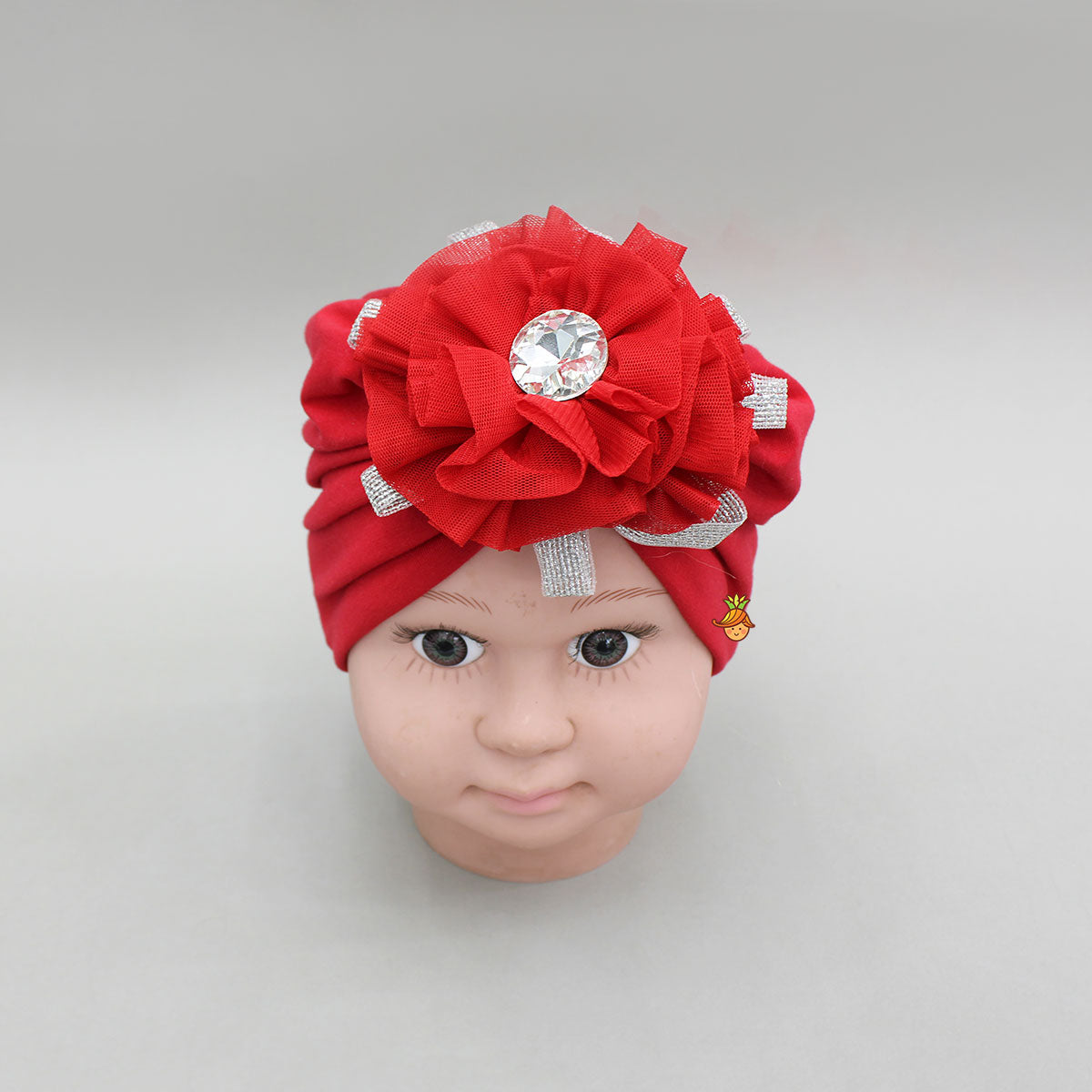 Red Artificial Stone Embellished Head Band