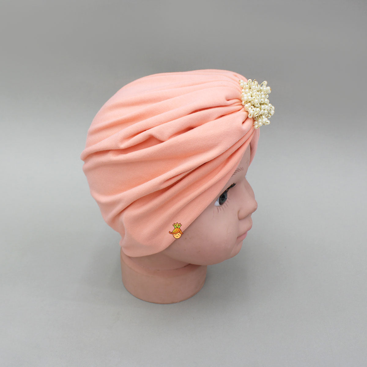 Peach Pearls Embellished Head Band