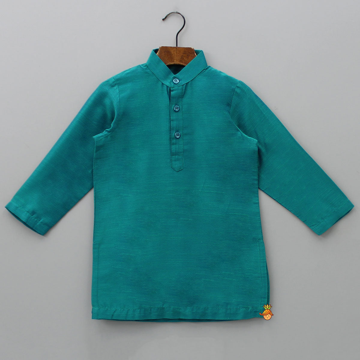Silk Green Kurta With Front Open Pocket Detail Printed Jacket And Cotton Pyjama