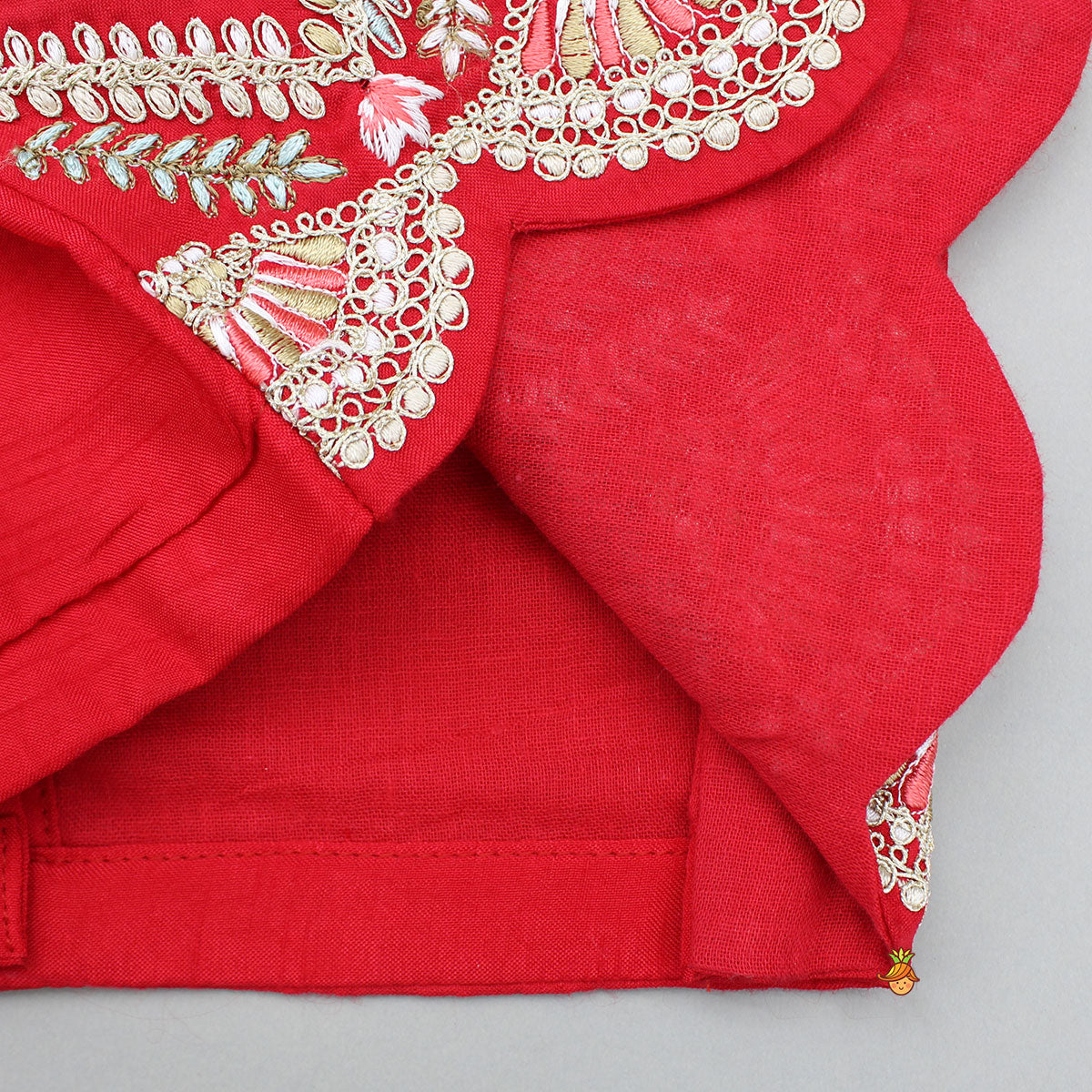 Red Embroidered Top And Lehenga With Dupatta