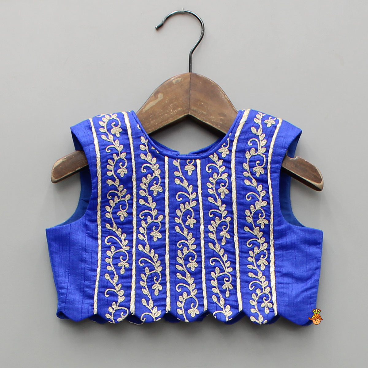 Blue Embroidered Top And Palazzo