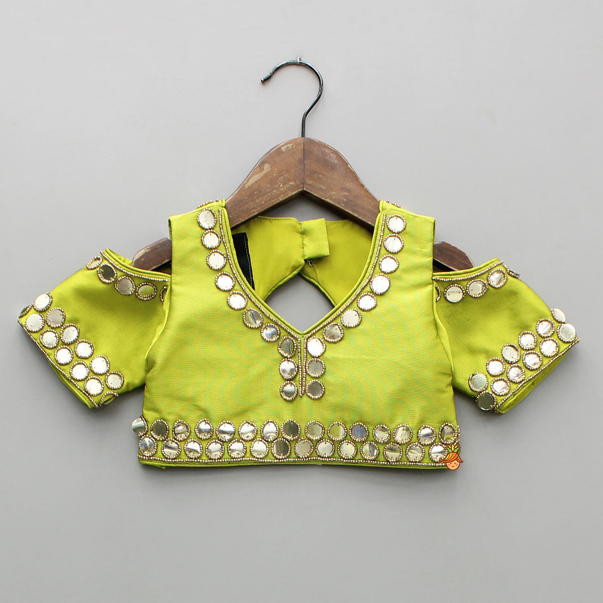 Green Embellished Stylish Top And Lehenga With Matching Dupatta